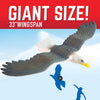 GeoGlide Giant Freedom EAGLE Realistic Soaring Bird Glider with 33" Wingspan