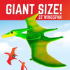 GeoGlide Giant PTERODACTYL Realistic Soaring Dinosaur Bird Glider with 33" Wingspan