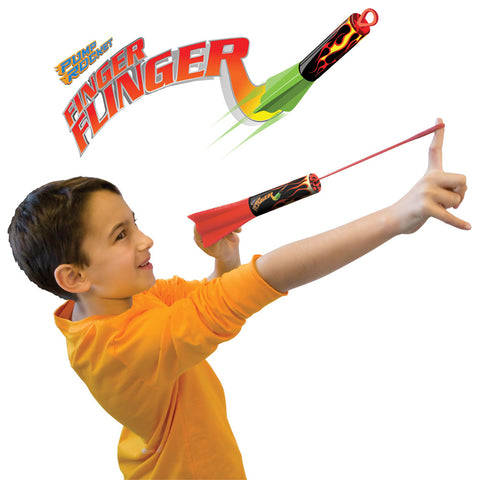 Pump Rocket Finger Flingers, Set of Rubberband Rocket Launchers