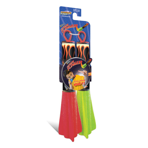 Pump Rocket Finger Flingers, Set of Rubberband Rocket Launchers