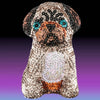 Pug 3D Sculpture Sequin Art Sparkling Arts & Crafts Decorative DIY Kit