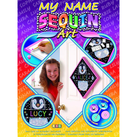 Sequin Art® My Name, Penguin, Sparkling Arts and Crafts Picture Kit